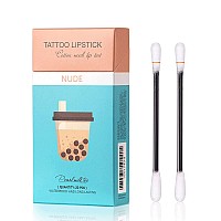 Eliversion 20Pcs Tattoo Lipstick Cotton Swab Waterproof Nonstick Tattoo Lipstick Cotton Swab Lip Tint Long Lasting Lip Gloss