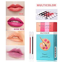 Eliversion 20Pcs Tattoo Lipstick Cotton Swab Waterproof Nonstick Tattoo Lipstick Cotton Swab Lip Tint Long Lasting Lip Gloss