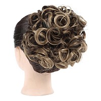 Elaine Combs Messy Bun Hair Piece Curly Dish Hair Buns Extension Thick Chignon Hairpiece Clip In Ponytail Scrunchies Hair Pieces