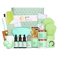 Facial Skin Care Set Spa Kit Gift For Women Ideas Selfcare Relaxation Gifts Skin Care Collection With Essential Oils Hya