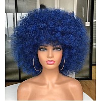 Annisoul Afro Wigs For Black Women Short Curly Afro Kinky Wig 70S Bouncy Huge Fluffy Puff Wigs Premium Synthetic For Cosplay And