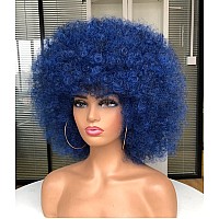 Annisoul Afro Wigs For Black Women Short Curly Afro Kinky Wig 70S Bouncy Huge Fluffy Puff Wigs Premium Synthetic For Cosplay And