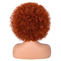 Annisoul Afro Wigs For Black Women Short Curly Afro Kinky Wig 70S Bouncy Huge Fluffy Puff Wigs Premium Synthetic For Cosplay And