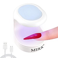 Mekk Mini Uv Light For Gel Nails Uv Light For Nails Innovative One Finger Uv Led Nail Lamp 16W Uv Nail Lamp Portable Led Nail La