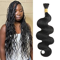 Human Braiding Hair Body Wave Bulk Human Hair For Braiding No Weft 1 Bundle 100G 10A Brazilian Curly Human Hair Extensions For B