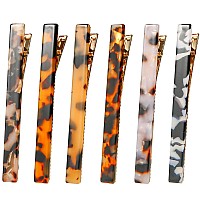 Cobahom Tortoise Shell Leopard Duckbill Acrylic Hair Clips And Barrettes For Women Girls Thick Or Thin Hair Halloween