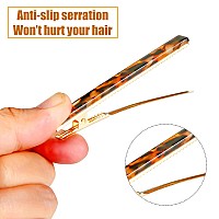 Cobahom Tortoise Shell Leopard Duckbill Acrylic Hair Clips And Barrettes For Women Girls Thick Or Thin Hair Halloween