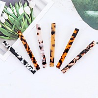 Cobahom Tortoise Shell Leopard Duckbill Acrylic Hair Clips And Barrettes For Women Girls Thick Or Thin Hair Halloween