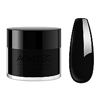 Aokitec Dip Powder Classic Black Color Nail Dipping Powder French Powder Pro Collection System Nail Art Starter Manicure Salon