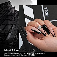 Aokitec Dip Powder Classic Black Color Nail Dipping Powder French Powder Pro Collection System Nail Art Starter Manicure Salon