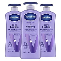 Vaseline Intensive Care Calm Healing Body Lotion 3 Count For Dry Skin Made With Ultrahydrating Lipids And Lavender Extract To H