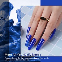 Aokitec Dip Powder Fashion Color Classic Blue Nail Dipping Powder French Powder Pro Collection System Nail Art Starter Manicure