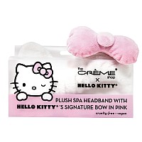 The Crme Shop Plush Spa Headband With Hello Kittys Signature Bow Pink Crueltyfree Vegan