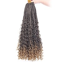 Beverlee 18 Inch Boho Box Braids 8 Packs Goddess Box Braids Bohemian Box Braids Crochet Hair Crochet Box Braids With Curly Ends