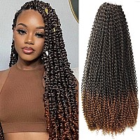 Rosdina Passion Twist Hair 28 Inch 6 Packs Ombre Brown Super Long Bohemian Hair For Passion Twist Crochet Hair Butterfly Locs