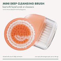 Ecotools Mini Facial Cleansing Brush Infused With Citrus Boosts Collagen Safe For Sensitive Skin Exfoliates Clean Pores T