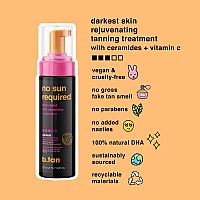 Btan Dark Self Tanner Mousse No Sun Required Fast 1 Hour Express Darkest Rejuvenating Sunless Tanning Treatment With Cer