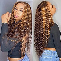 Hermosa Hd Transparent Lace Front Wigs Human Hair Pre Plucked With Baby Hair Glueless 4X4 Deep Wave Lace Closure Human Hair Wigs