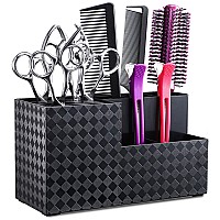 Noverlife Hairdressing Scissors Holder Shears Block, Barber Shop Scissor Organizer Stand, Hairdressing Tools Storage Box for Hairstyling Combs Clips Brushes, Salon Barber Scissor Holder Rack