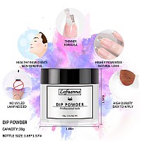 Lofuanna Dip Powder Nail Kit Starter-White Nail Dipping Powder with Base&Top Coat&Activator&Brush Saver,No UV/LED Needed,DIY French Nail Art Manicure,Easy to Apply for Home or Salon Use