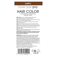 Betty Cover Your Gray Mens Hair Color For Beard Mustache Body Hair Brown