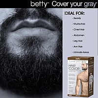 Betty Cover Your Gray Mens Hair Color For Beard Mustache Body Hair Brown