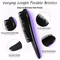 79Style 3Pcs Detangler Brush Tangle Free Hair Brushes For Kids Knot Free No Pain Detangling Kids Hair Brush Combs For Curly Fine