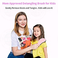 79Style 3Pcs Detangler Brush Tangle Free Hair Brushes For Kids Knot Free No Pain Detangling Kids Hair Brush Combs For Curly Fine