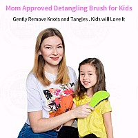 79Style 3Pcs Detangler Brush Tangle Free Hair Brushes For Kids Knot Free No Pain Detangling Kids Hair Brush Combs For Women Curl