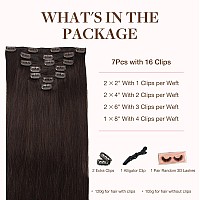 Goo Goo Clip In Hair Extensions Real Human Hair Remy Human Hair Extensions Clip Ins For Women Natural Human Hair 14Inch 2A L