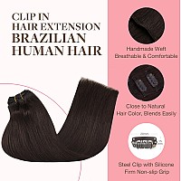 Goo Goo Clip In Hair Extensions Real Human Hair Remy Human Hair Extensions Clip Ins For Women Natural Human Hair 14Inch 2A L