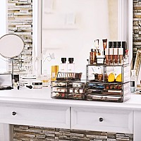 Sorbus Large Makeup Organizer Clear Stackable Jewelry Makeup Organizer For Vanity Bathroom Storage Dresser 12 Drawers Co