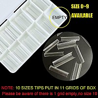 Inenk Flattened No C Curve Xxl Square Nail Tips Clear Half Cover Tapered Square Straight Nail Tips Flat For Acrylic Nails Salon