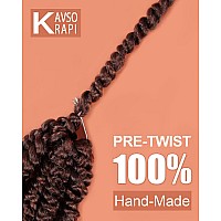 Kavsorapi Passion Twist Hair 8 Inch Short Pre Looped Crochet Braids Pre Twisted Crochet Twist 8 Packs T350Ombre Ginger Red