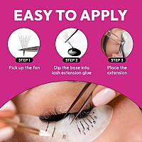 Eyesy Lash 500 Promade Fans 5D 007 Size 12Mm Curl C Eyesy Eyelash Extension Premade Lashes Volume Lash Extensions Pro Made