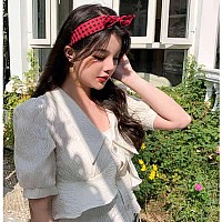 Lvyeer Bow Headbands For Women Bandana Headband Plaid Headband Rabbit Ear Cute Headbands Hair Accessories