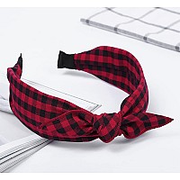 Lvyeer Bow Headbands For Women Bandana Headband Plaid Headband Rabbit Ear Cute Headbands Hair Accessories