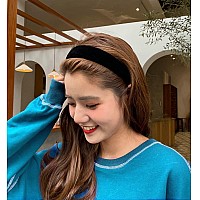 Lvyeer Velvet Wide Headbands For Women Soft Head Bands Diademas Para Mujer De Moda Hairbands For Women Girls Fashion No Slip Headband For Women Hairbands Hair Accessories (3 Pack-B)