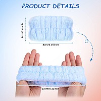 Chuangdi 4 Pairs Wrist Spa Wrist Bands For Washing Face Microfiber Wrist Wash Towel Band Scrunchies Absorbent Wrist Sweatband Fo