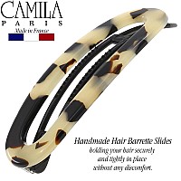 Camila Paris Cp3364 French Hair Barrette Clip For Women Handmade White Tokyo Slidein Metalfree Closure Strong Hold Grip Ha