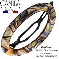 Camila Paris Cp3362 French Hair Barrette Clip For Women Handmade Onyx Slidein Metalfree Closure Strong Hold Grip Hair Clip