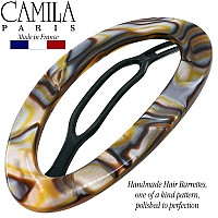 Camila Paris Cp3362 French Hair Barrette Clip For Women Handmade Onyx Slidein Metalfree Closure Strong Hold Grip Hair Clip