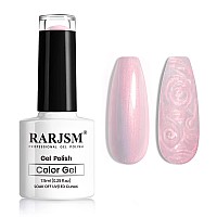 Rarjsm Pearl Gel Nail Polish Glitter Drawing Gel Polish Pink Shimmer Mermaid Nail Gel Soak Off Uv Gel For Salon Home Diy Manicu