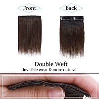 Sego 2 Pcs Short Hair Extensions Clip In Human Hair 8 Inch 24G Hairpiece Human Hair Toppers For Women With Thinning Hair Adding