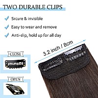 Sego 2 Pcs Short Hair Extensions Clip In Human Hair 8 Inch 24G Hairpiece Human Hair Toppers For Women With Thinning Hair Adding