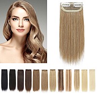 Sego 2 Pcs Clip In Short Hair Extensions Real Human Hair 12 Inch 34G Hairpiece Human Hair Toppers For Women With Thinning Hair A