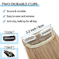 Sego 2 Pcs Clip In Short Hair Extensions Real Human Hair 12 Inch 34G Hairpiece Human Hair Toppers For Women With Thinning Hair A