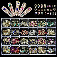 Nail Art Rhinestones Kit Round Beads Flatback Crystals Multi Shapes Glass Crystal Rhinestones For Nail Art Makeup Face Decor Cr