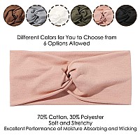 Artilady 6 Pack Wide Boho Headbands For Women Soft Yoga Elastic Hair Bands For Girls Workout Running Sport Headwrap Nonslip B