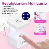 Modelones Gel X Nail Kit Nail Tips And Glue Gel Kit With 4Inone Nail Glue Gel 500Pcs Long Coffin Nail Nail Dehydrator Ultr